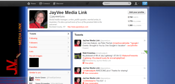 Twitter branding example JayVee Media Link