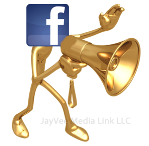 Facebook figure with megaphone