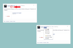 Facebook post privacy settings